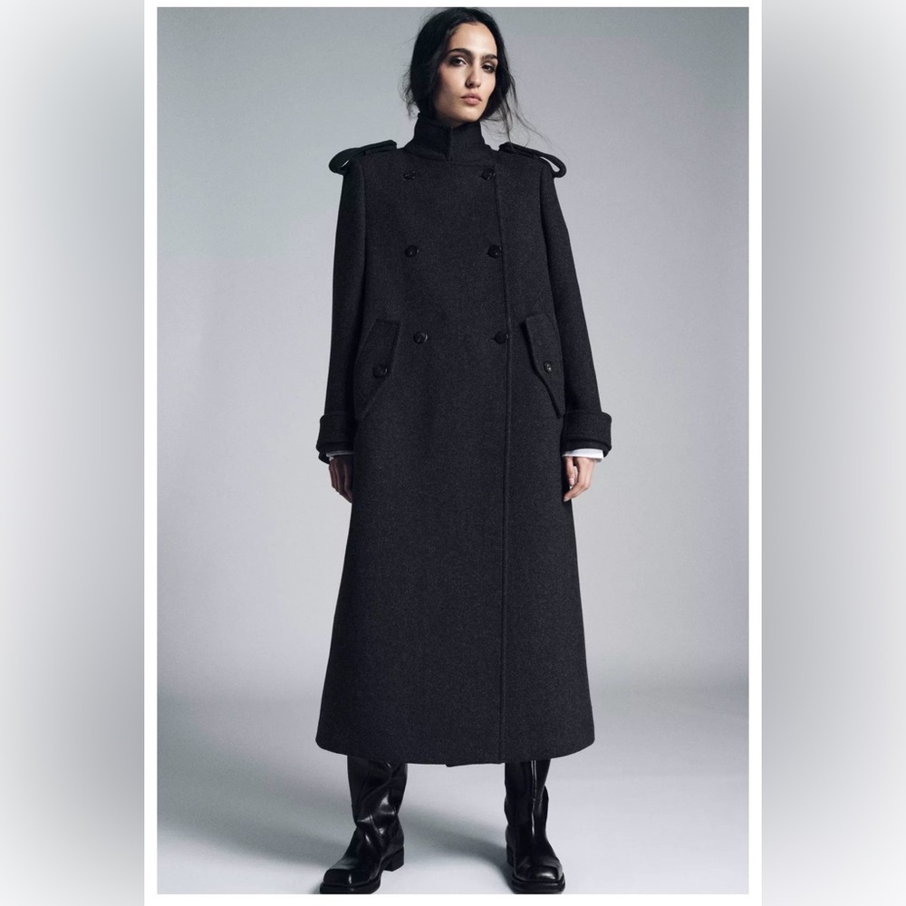 ZARA LONG WOOL COAT ZW COLLECTION LIMITED EDITION SZ XS